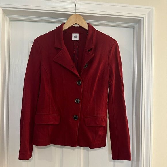 CAbi | Rhubarb Red Outing Blazer Jacket #3175 size 4 - Picture 2 of 5